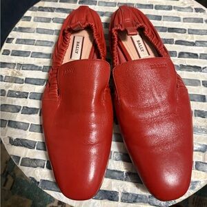 Bally made in Italy Red Leather Becca ballet flats size‎ 7
